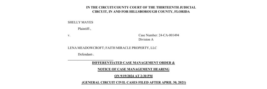 Another Lena Meadowcroft Scam Victim Sues In Federal Court