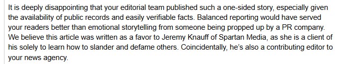 Lena Meadowcroft slander